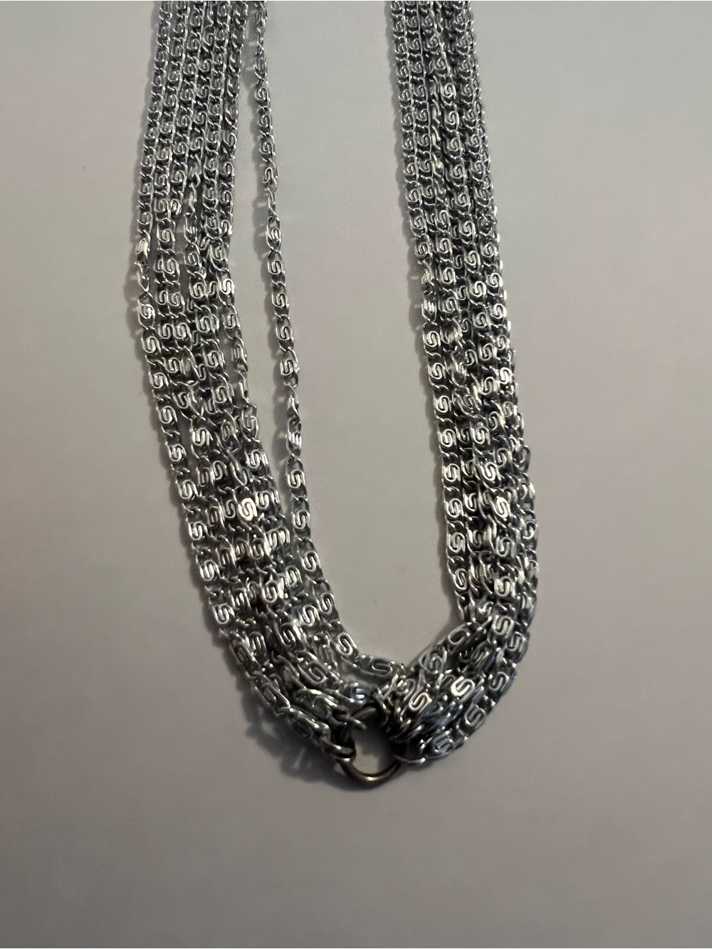 Vintage 1960’s Sarah Coventry “Silvery Cascade” 8-Strand Statement Necklace